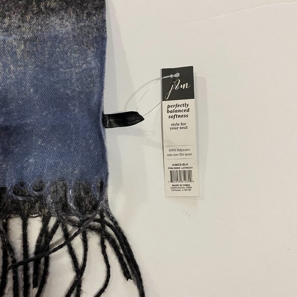 Jack & Missy Black Blue Multicolor Chakra Scarf/Wrap with fringe - Picture 10 of 13